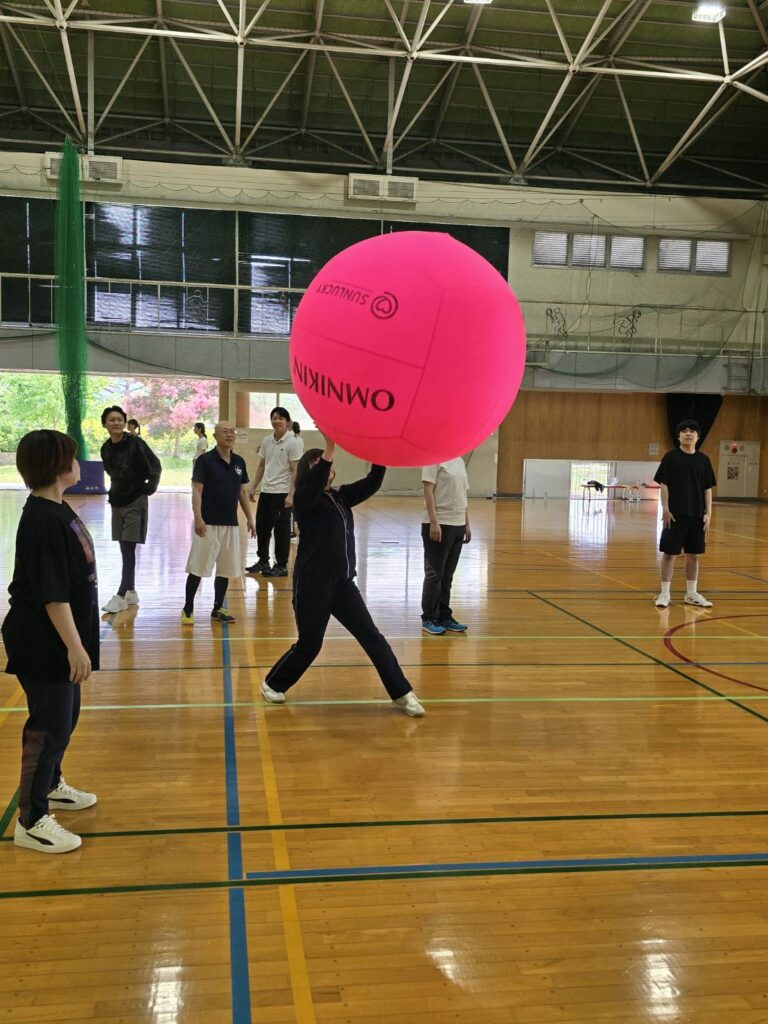 ショップスタッフスポーツ交流大会での練習風景